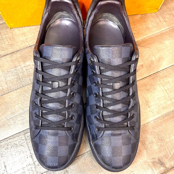 LOUIS VUITTON LV Damier Cobalt Frontrow Sneakers Lace Up Mens EU 9.5 US 10.5 Men - Picture 4 of 8